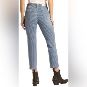 brand new ROCK&ROLL striped denim jeans